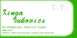 kinga vukovics business card